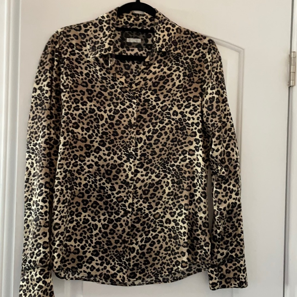 Reformation Leopard Blouse